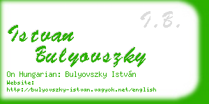 istvan bulyovszky business card